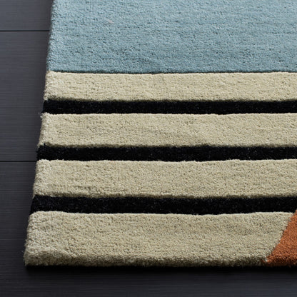 SAFAVIEH Rodeo Drive Collection Runner Rug - 2'6" x 20', Gold, Handmade Mid-Century Modern Abstract Wool, Ideal for High Traffic Areas in Living Room, Bedroom (RD863A)