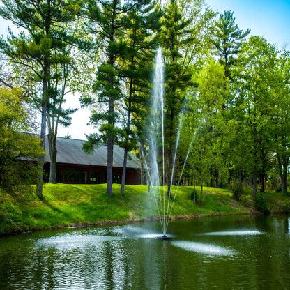 Scott Aerator Clover Big Shot Fountain - 1/2 HP 230V Pond Aerator with 70 ft. Electric Cord |Efficient Pond Aeration System | Aerating Fountain for Lakes & Ponds |Decorative Pond Fountain