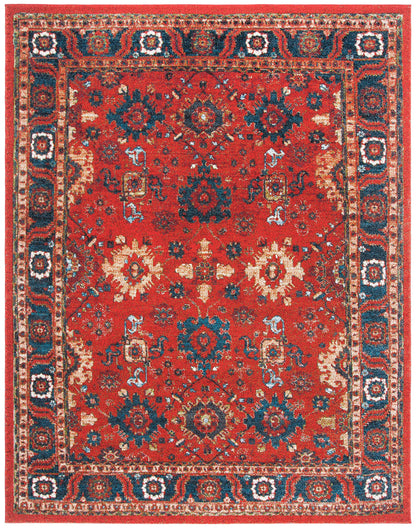 SAFAVIEH Area Rug 8x10 - Vintage Hamadan Collection - Large - Orange & Blue, Traditional Persian Design, Non-Shedding & Easy to Clean, Ideal for Living Room, Bedroom, Dining Space (VTH214C)