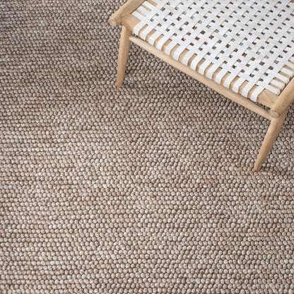 SAFAVIEH Area Rug 8x10 - Natura Collection - Large - Brown, Handmade Wool Blend, Textured Design, Ideal for Living Room, Bedroom, Dining Space (NAT620T)