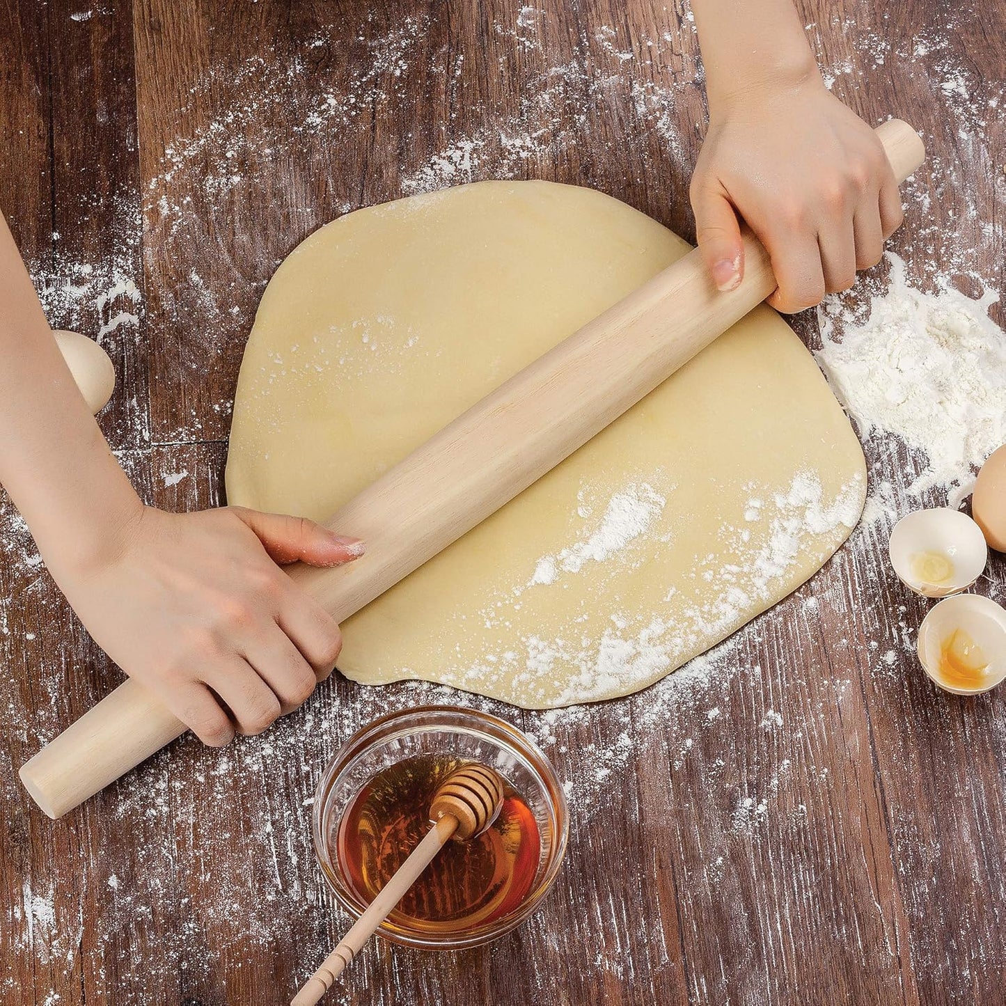 Tapered Rolling Pin, Wood, Fox Run, 20-Inch