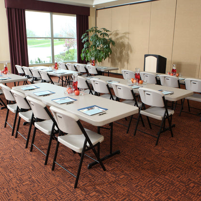 LIFETIME 480127 Professional Rectangular Folding Table (4 Pack), 8', Putty