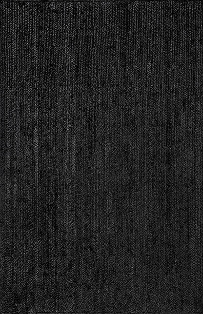 nuLOOM 9x12 Rigo Jute Hand Woven Area Rug, Black, Solid Farmhouse Design, Natural Fiber, For Bedroom, Living Room, Dining Room, Hallway, Office, Kitchen, Entryway