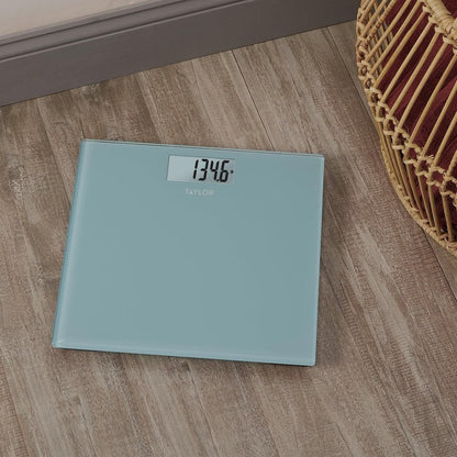 Taylor Digital Bathroom Scale, Bath Scale for Body Weight, Large Readout Display and Instant-on Auto Zero Technology, 400 lb. Capacity, Blue