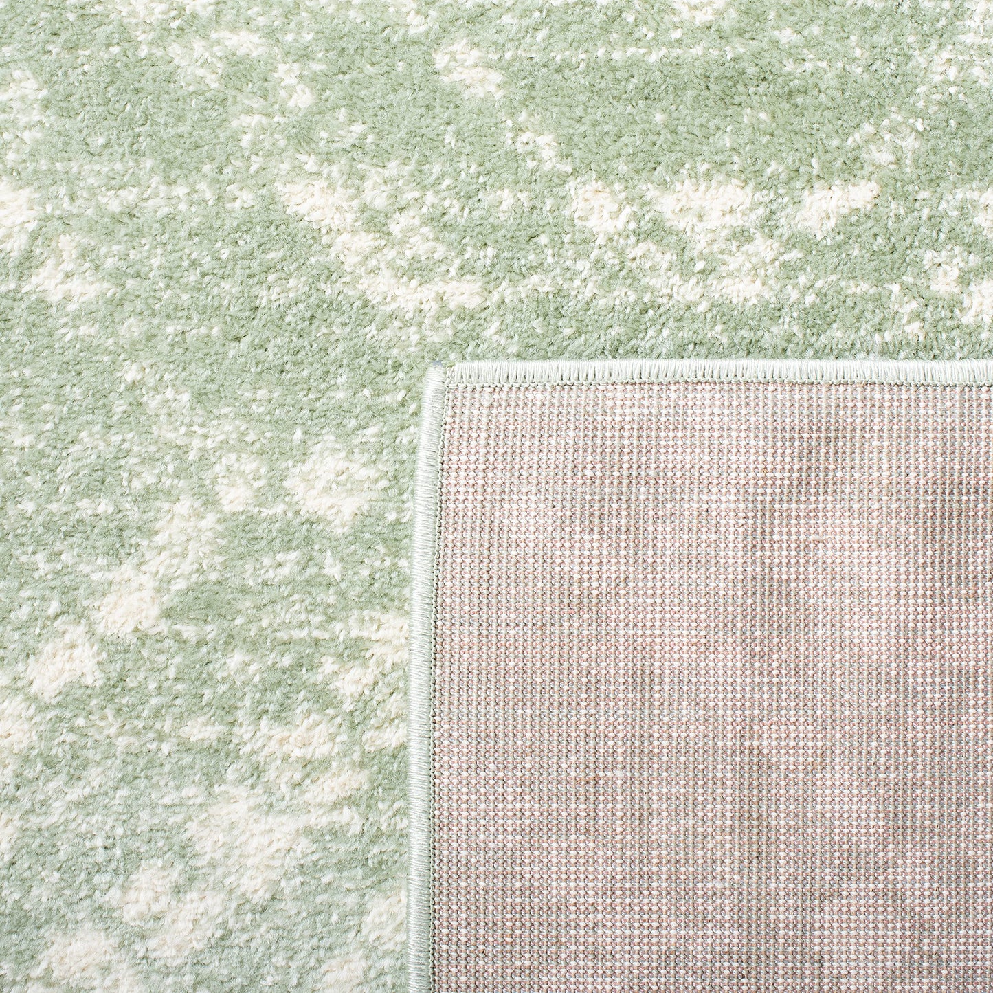 SAFAVIEH Adirondack Collection Area Rug - 10' x 14', Ivory & Green, Modern Diamond Distressed Design, Ideal for High Traffic Areas in Living Room, Bedroom, Dining (ADR131Y-10)