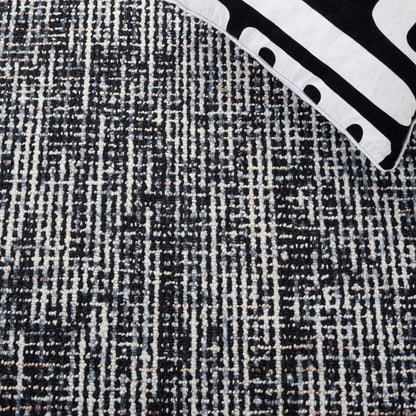 SAFAVIEH Abstract Collection Area Rug - 9' x 12', Black & Grey, Handmade Wool, Ideal for High Traffic Areas in Living Room, Bedroom (ABT468L)