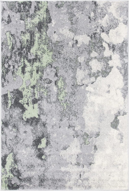 2'6" 4', (ADR134F) SAFAVIEH Adirondack Collection Accent Rug - x Green & Grey, Modern Abstract Design, Non-Shedding