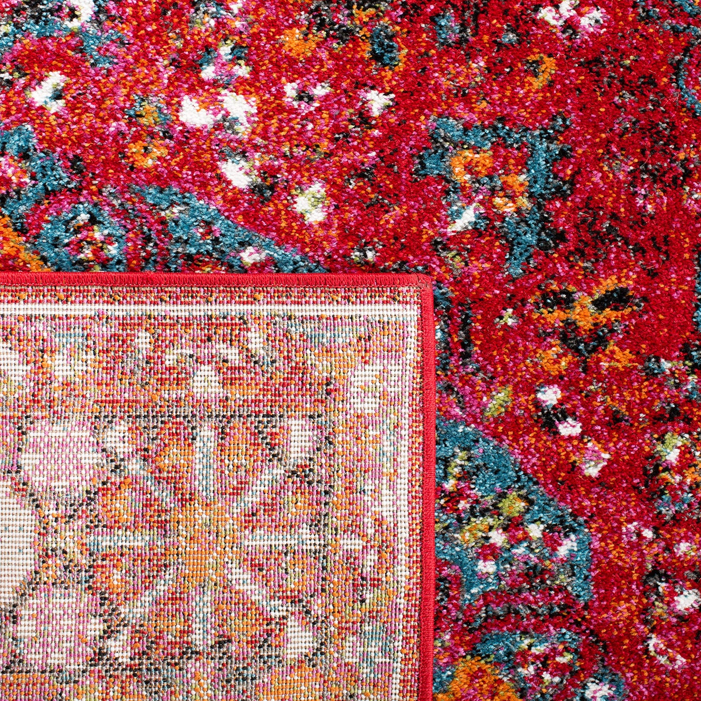 SAFAVIEH Vintage Hamadan Collection Area Rug - 8' x 10', Red & Multi, Oriental Traditional Persian Design, Non-Shedding & Easy Care, Ideal for High Traffic Areas in Living Room, Bedroom (VTH222A)