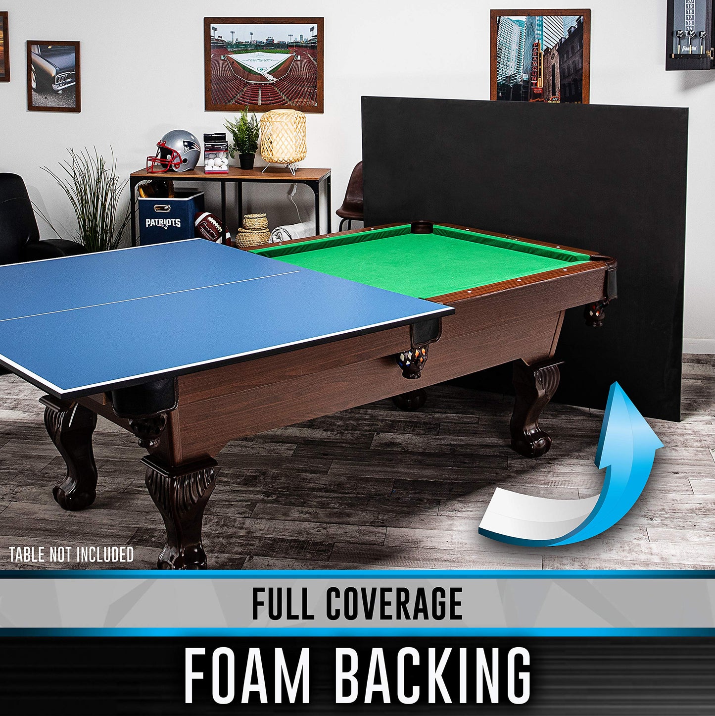 Franklin Sports Optima Indoor Table Tennis Conversion Top 95% Built Table Easy Install Pro Table Tennis Net Indoor Competition Table for All Level Table Tennis Players