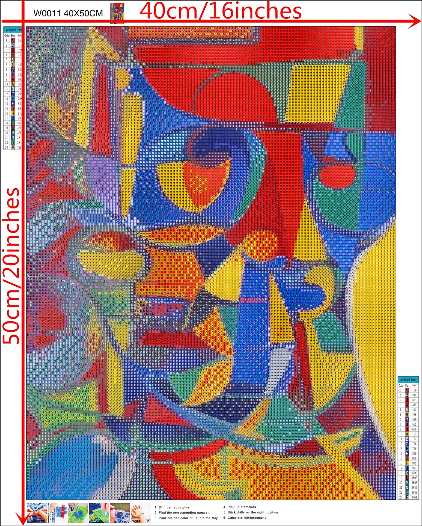 NIHO-JIUMA Adult 5D Diamond Painting Kits Modern Abstract Art, DIY Full Drill Diamond Art for Adults & Teens, Home Wall Decoration (40x50cm/16x20 inch)