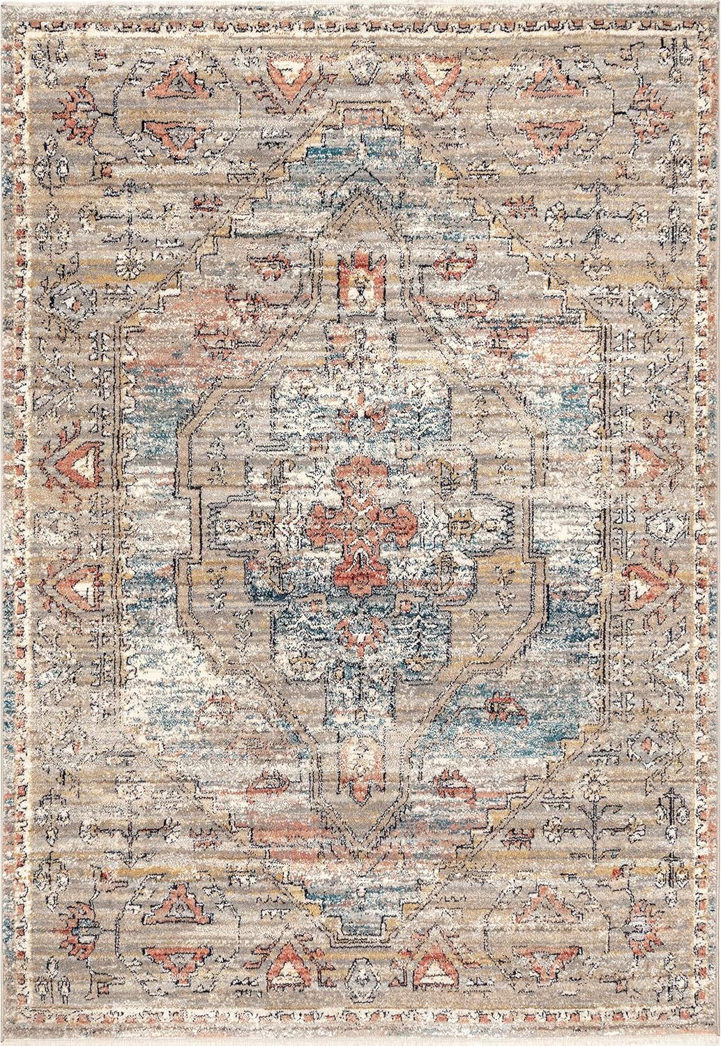 nuLOOM Marley Traditional Medallion Fringe Accent Rug, 3x5, Beige