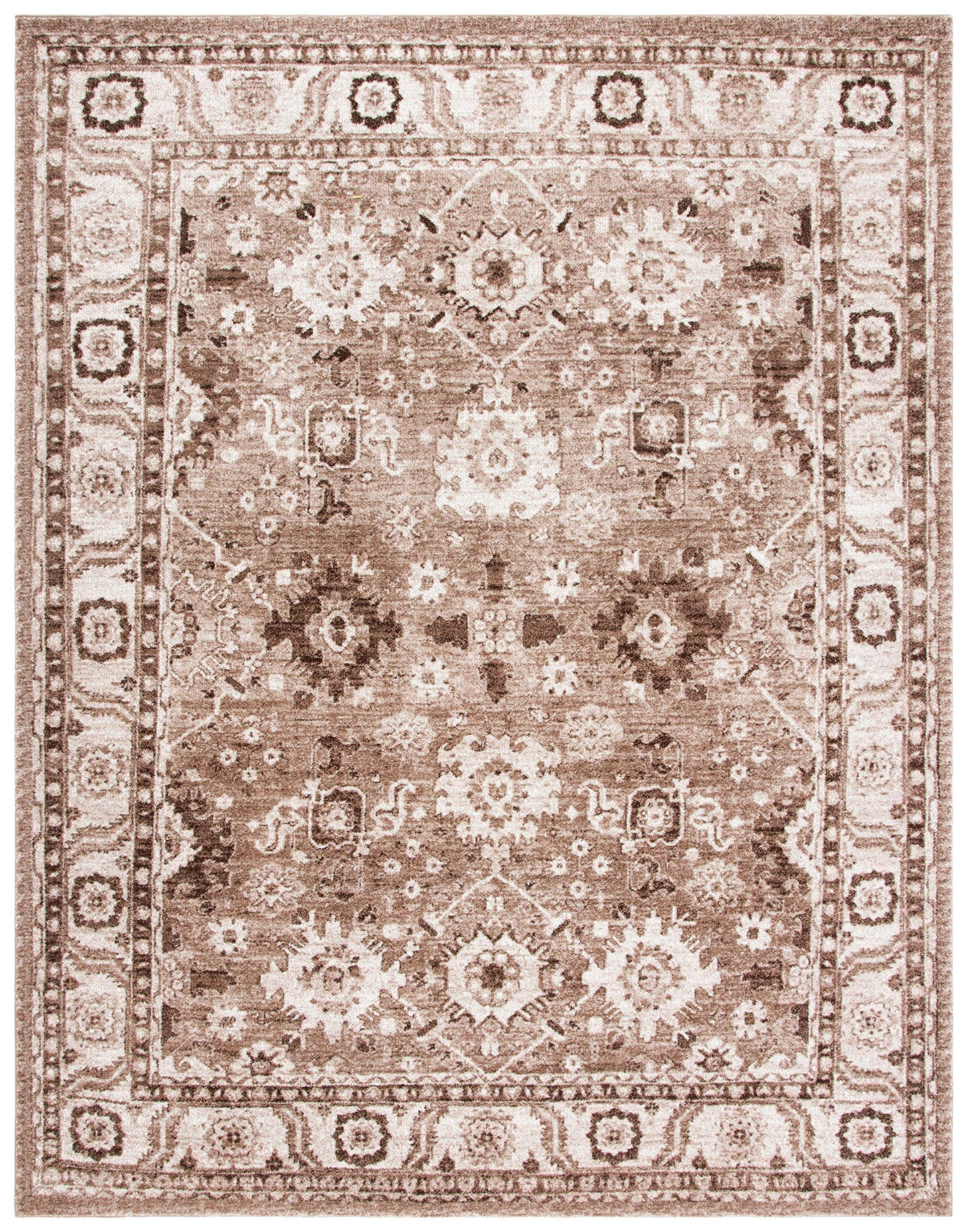 SAFAVIEH Area Rug 8x10 - Vintage Hamadan Collection - Large - Taupe, Traditional Persian Design, Non-Shedding & Easy to Clean, Ideal for Living Room, Bedroom, Dining Space (VTH214T)