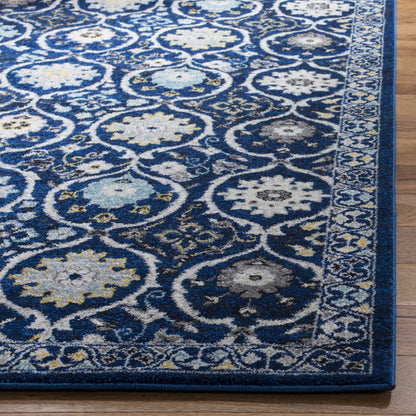 SAFAVIEH Evoke Collection 9' x 12' Royal / Ivory EVK210A Non-Shedding Living Room Bedroom Dining Home Office Area Rug