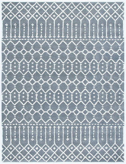 SAFAVIEH Area Rug 8x10 - Himalaya Collection - Large - Grey & Ivory, Handmade Wool, Ideal for Living Room, Bedroom, Office, Dining Space (HIM903D)