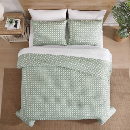 Tommy Bahama - King Quilt Set, Luxurious Bedding with Matching Shams, Coastal Inspired Room Essentials (Bahama Diamond Isle Green, King)
