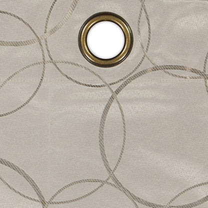 ECLIPSE Meridian Modern Blackout Thermal Grommet Window Curtain, Linen, 42 in x 84 in, 1 Panel for Bedroom or Living