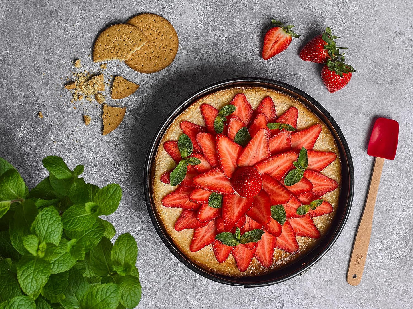 Tala Performance 20cm Springform Round Cake Tin, Professional Gauge Carbon Steel with Non-Stick Coating