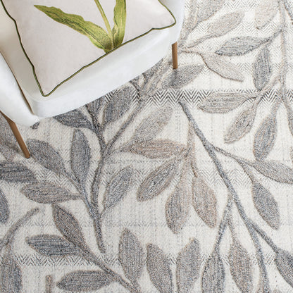 SAFAVIEH South Hampton Collection 8' x 10' Beige SHA302B Handmade Botanical Wool Area Rug