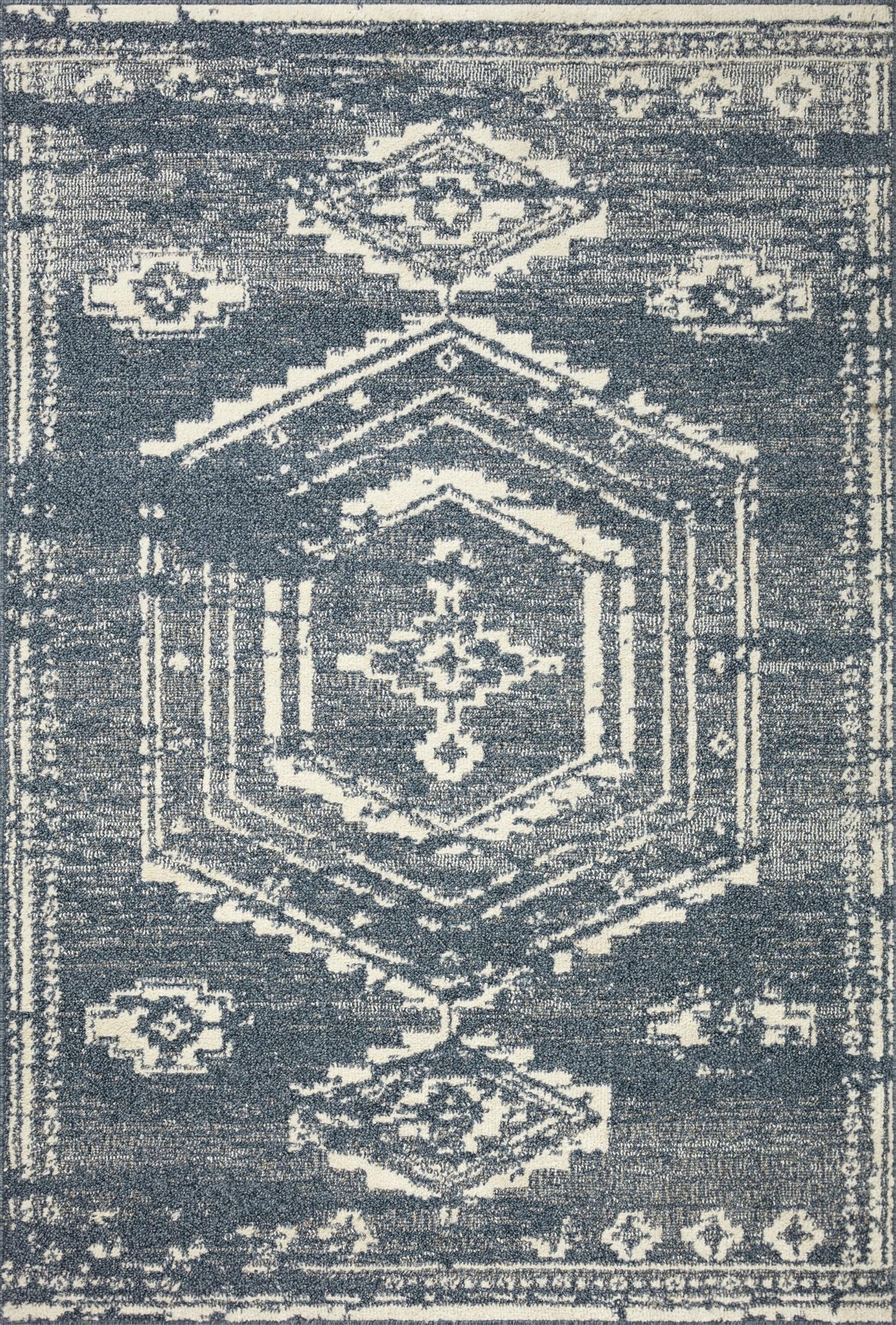 Loloi Magnolia Home by Joanna Gaines Gigi Collection GIG-03 Denim/Ivory 7'-10" x 10' Area Rug