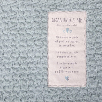 DEMDACO Grandma and Me Soft Snuggly Sage 60 x 50 Inch Polyester Fabric Comforting Toddler Cuddle Blanket