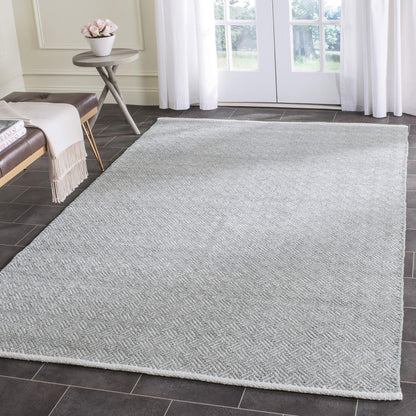SAFAVIEH Boston Collection Area Rug - 9' x 12', Grey, Handmade Flat Weave Cotton, Ideal for High Traffic Areas in Living Room, Bedroom (BOS680E)