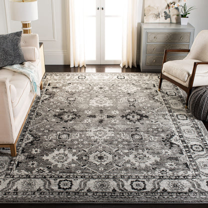 SAFAVIEH Vintage Hamadan Collection Area Rug - 9' Square, Taupe, Traditional Persian Design, Non-Shedding & Easy to Clean, Ideal for Living Room, Bedroom, Dining Space (VTH214T)
