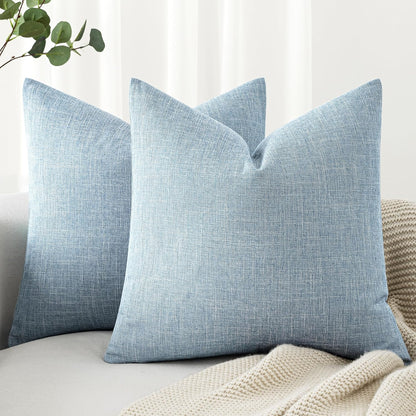 26x26 Inch Pack 2 MIULEE of Decorative Linen Burlap Textured Euro Pillow Covers Farmhouse Boho Accent Pillowcases