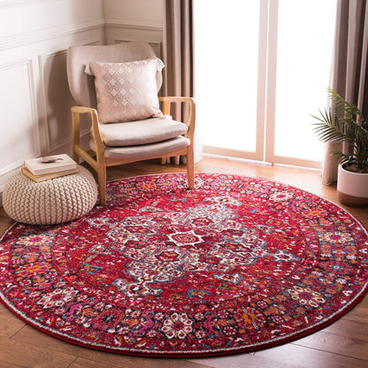 SAFAVIEH Vintage Hamadan Collection Area Rug - 9' x 12', Red & Multi, Oriental Traditional Persian Design, Non-Shedding & Easy Care, Ideal for High Traffic Areas in Living Room, Bedroom (VTH222A)