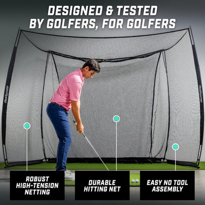 GoSports Range Cage 10 x 8 ft Golf Practice Hitting Net - Classic Net
