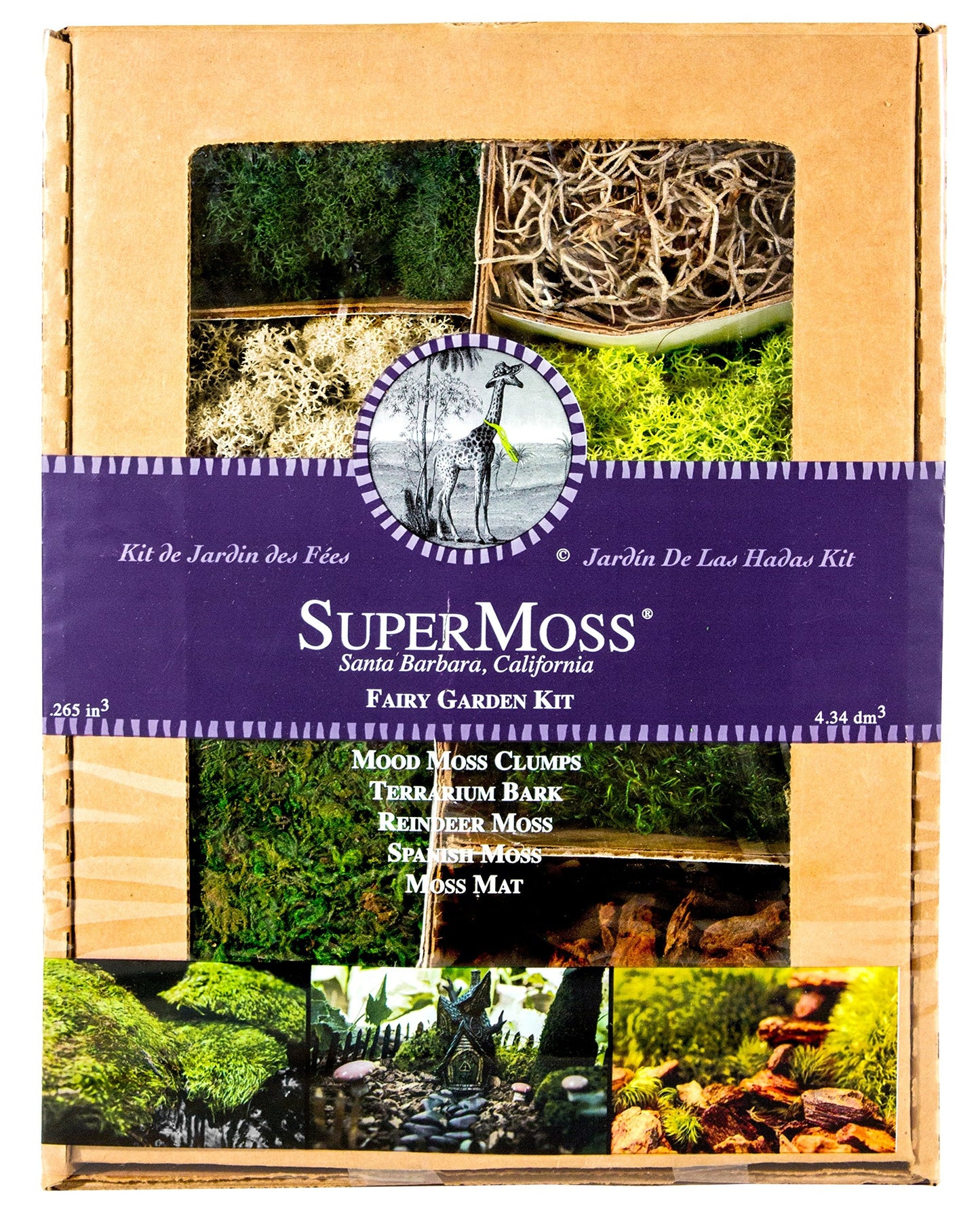 SuperMoss (50310) Fairy Garden Kit, Mixed Mosses, 4 oz., Multicolor