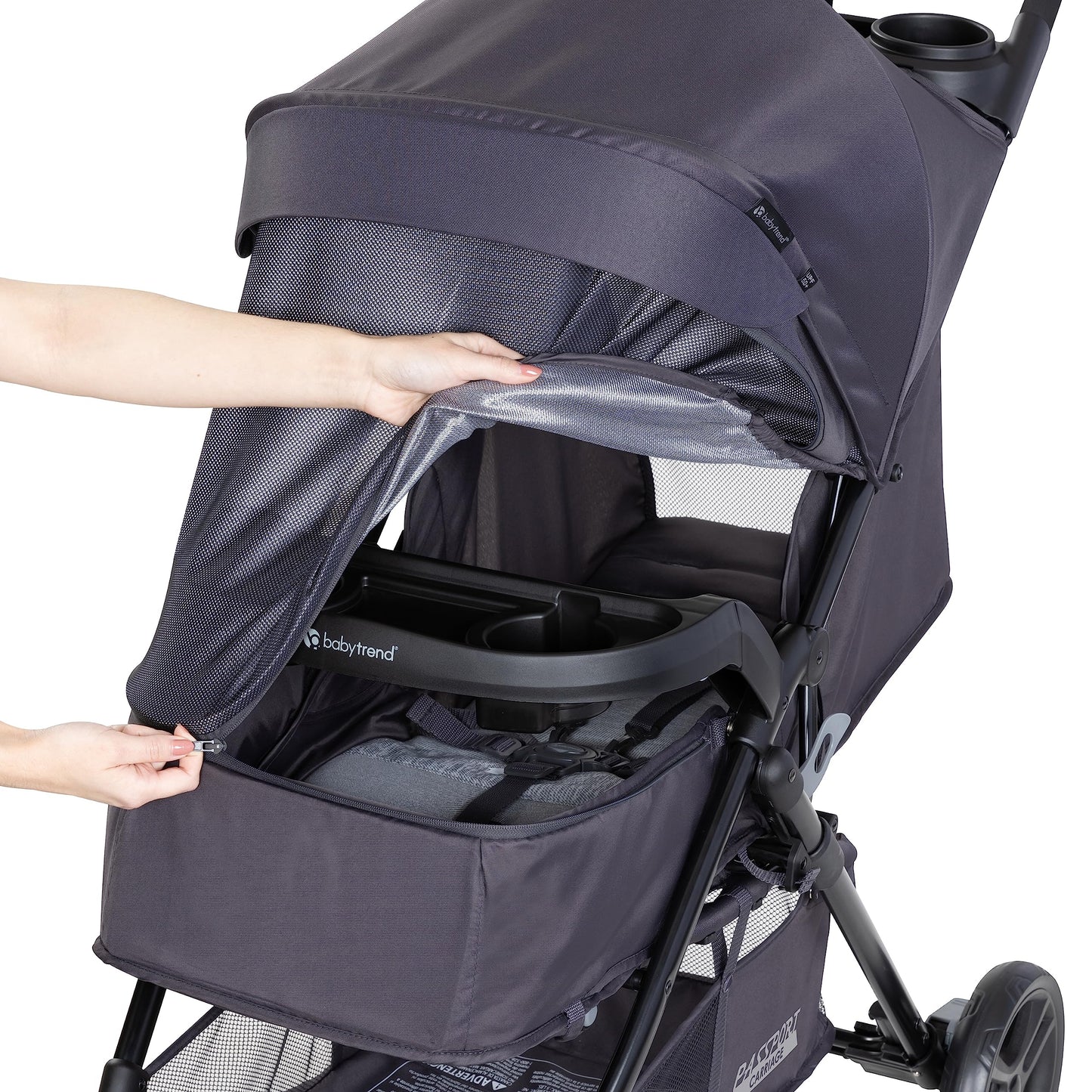 Baby Trend Passport® Carriage Stroller Travel System with EZ-Lift™ Infant Car Seat, Dash Pink