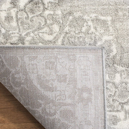 SAFAVIEH Brentwood Collection 2' x 4' Grey/Ivory BNT802F Medallion Distressed Non-Shedding Living Room Bedroom Accent Rug