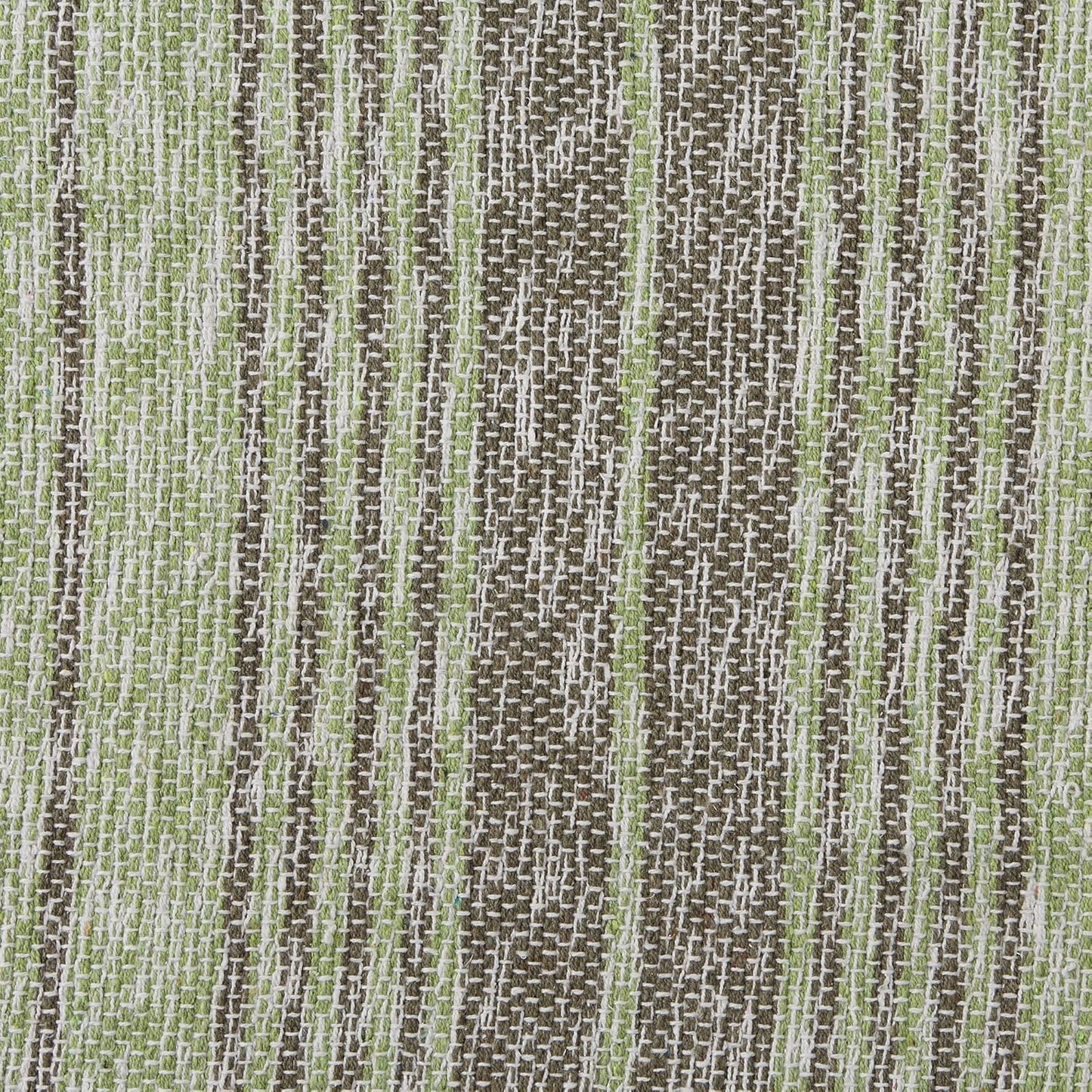 DII Woven Rag Rug Collection, Recycled Yarn Variegated Rustic Stripe, 2x3', Artichoke