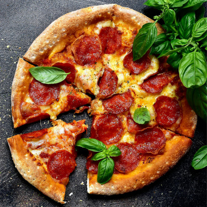 Baker's Secret 2pcs Pizza Pan for Oven 14", Baking Area 12", Aluminized Steel Pizza Baking Pan, 2 Layers Non-stick Coating Easy Release, Dishwasher Safe, Chemical Free No PFOA, PFAS, PFOS, and PTFE