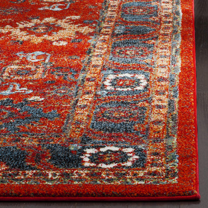 SAFAVIEH Area Rug 8x10 - Vintage Hamadan Collection - Large - Orange & Blue, Traditional Persian Design, Non-Shedding & Easy to Clean, Ideal for Living Room, Bedroom, Dining Space (VTH214C)