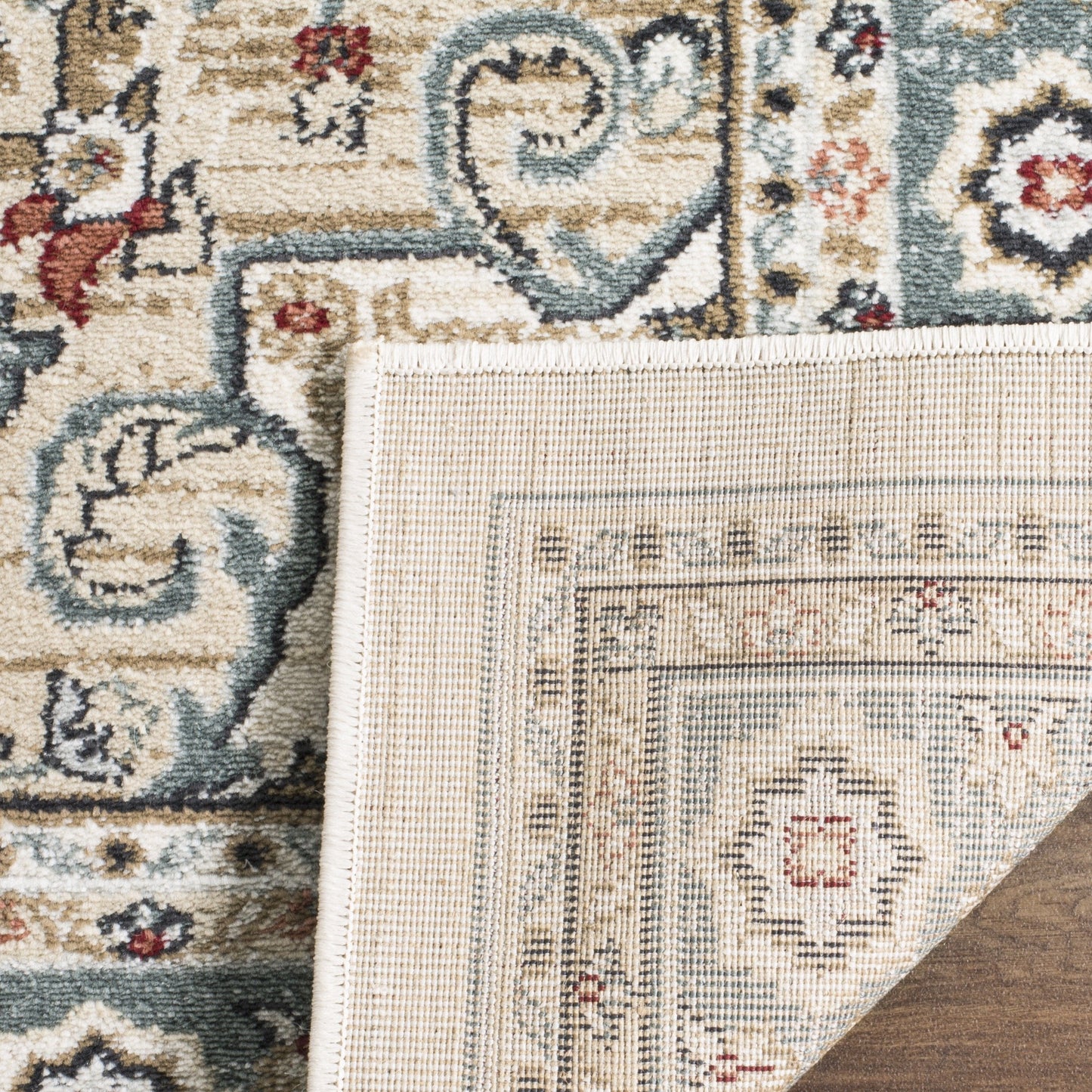 SAFAVIEH Lyndhurst Collection Area Rug - 9' x 12', Cream & Beige, Traditional Oriental Design, Non-Shedding & Easy Care, Ideal for High Traffic Areas in Living Room, Bedroom (LNH338B)