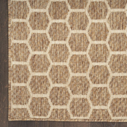 Nourison Home Reversible Indoor Outdoor Natural 4' x 6' Area Rug - Easy Clean, Non Shedding, Bed Room, Living Room, Dining Room, Kitchen (4' x 6')