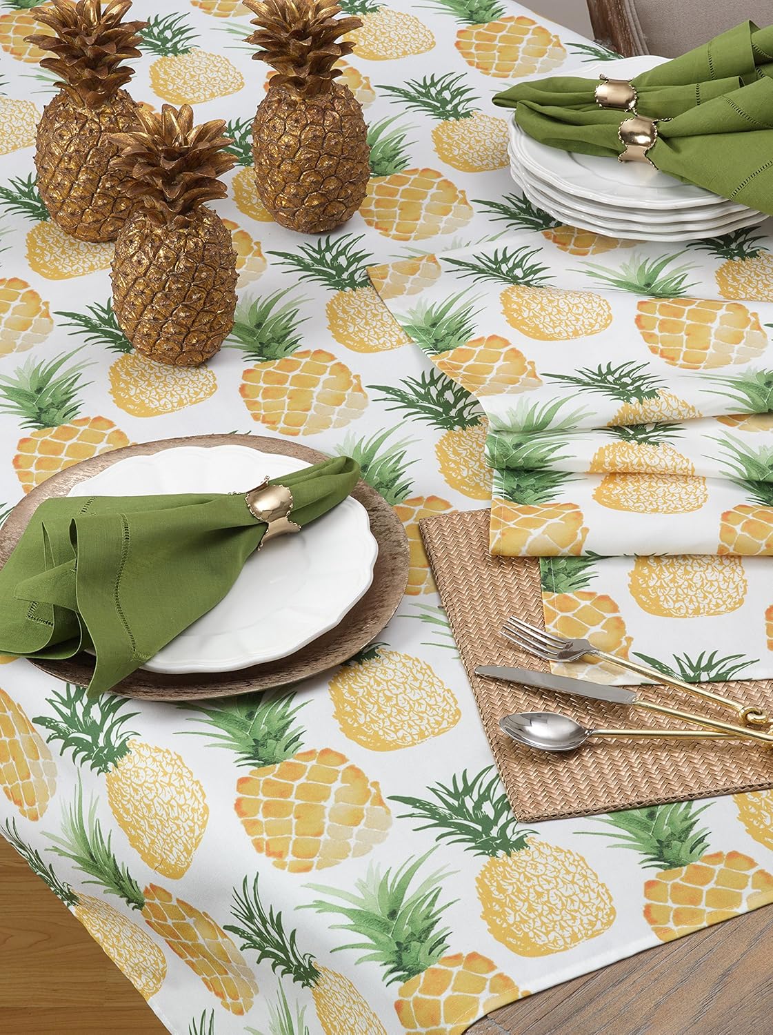 SARO LIFESTYLE Pineapple Collection Days Runner/3053.M1672B - 16" x 72" - Multi