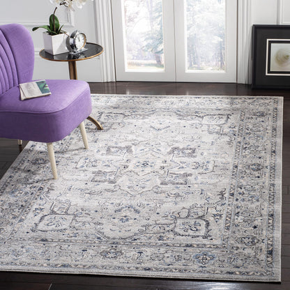 SAFAVIEH Charleston Collection X-Large Area Rug - 11' x 15', Grey & Dark Grey, Oriental Distressed Design, Non-Shedding & Easy Care, Ideal for High Traffic Areas in Living Room, Bedroom (CHL411F)