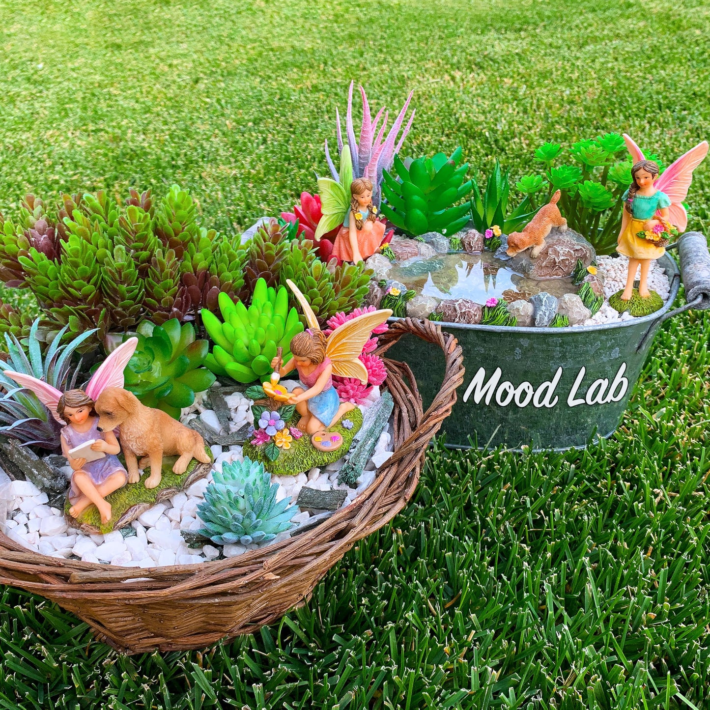 Mood Lab Miniature Garden Decor - Decorative Resin Pond Statues (5 pcs) - Indoor & Outdoor Display