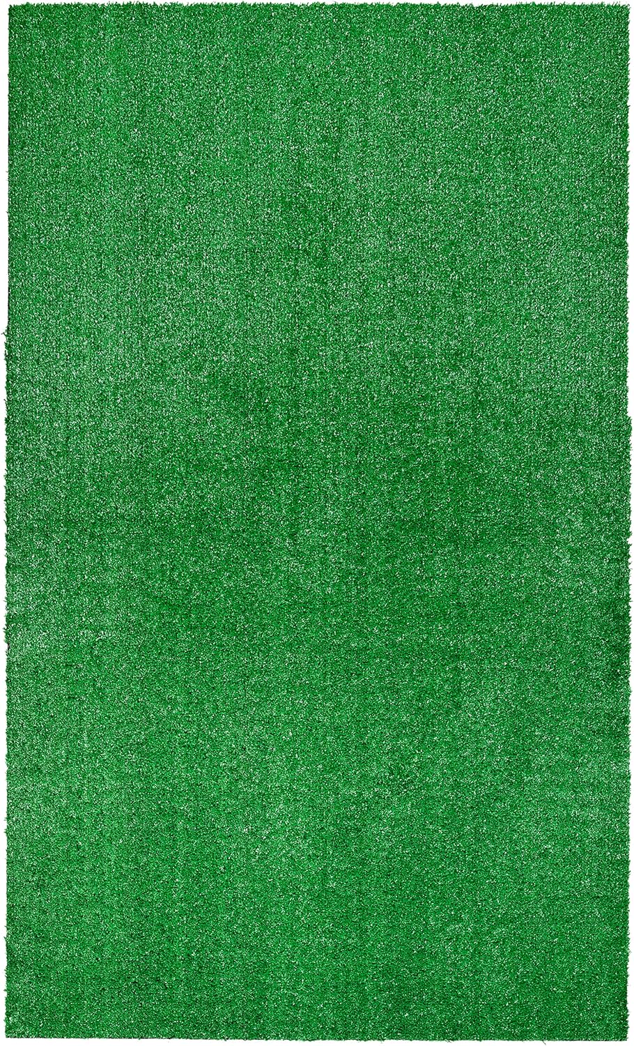 Garland Rug Large Indoor/Outdoor Area Rug 3 ft. x 5 ft., Green Artificial Grass