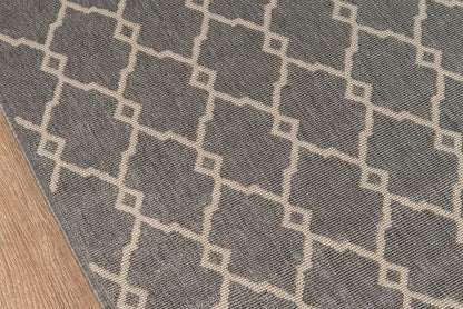 Momeni Rugs Baja Collection Indoor & Outdoor Area Rug, Easy to Clean, UV Protected, 2'3" x 4'6", Grey