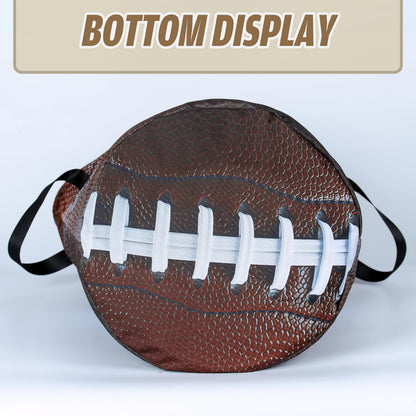 Football Laundry Basket American Ball Foldable Oxford Cloth Funny Tote Bag Laundry Hamper Clothes Storage Bucket Organizer For Bathroom/Laundry Storage/Bedroom 18.9x16.5 Inch