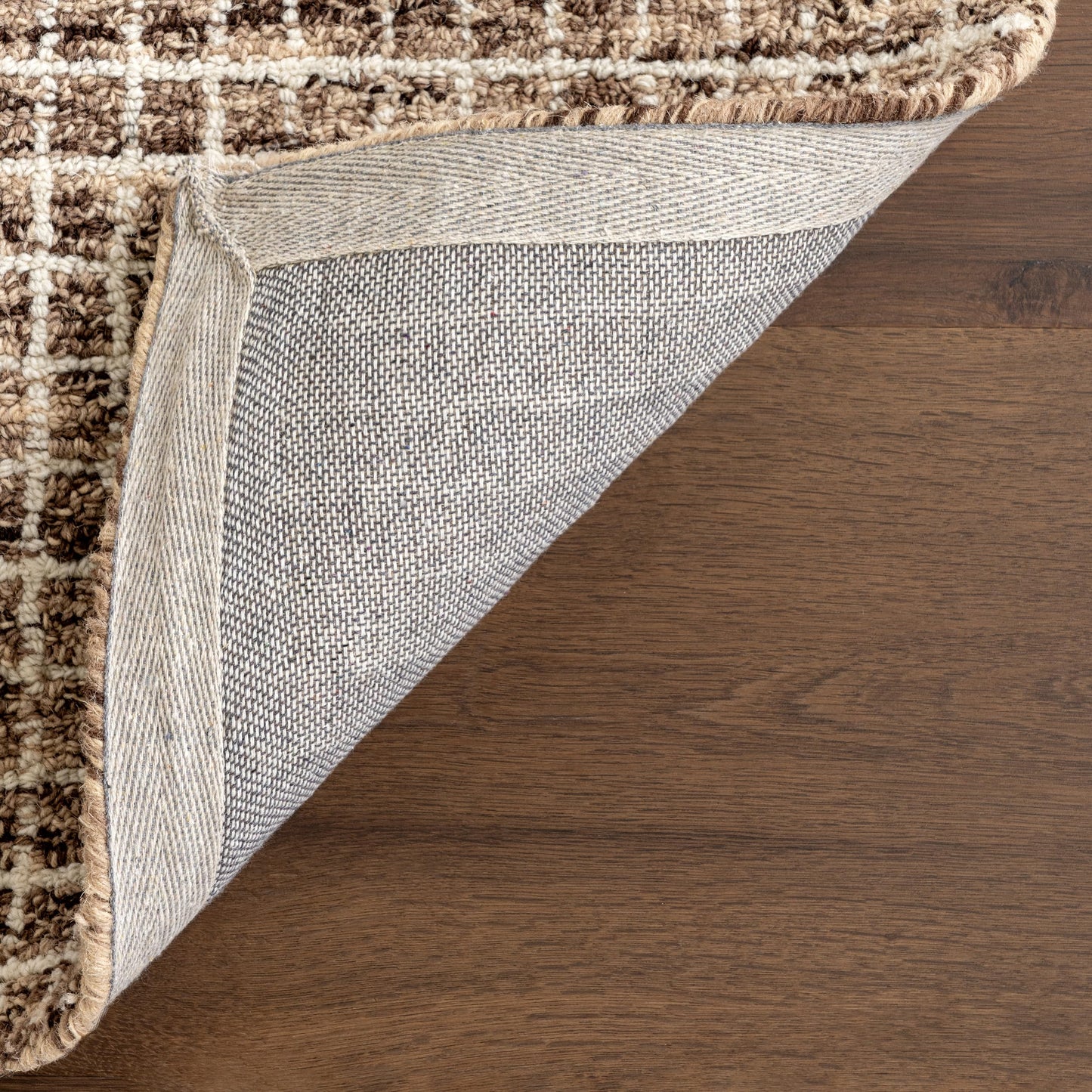 Rugs USA Melrose Brown/Ivory, 11'6" x 14'6", Handmade, Wool & Cotton, Soft and Cozy, High Traffic, Stain Resistant, Easy Clean, Durable Area Rug for Bedroom, Living Room, Dining Space, Den, Entryway