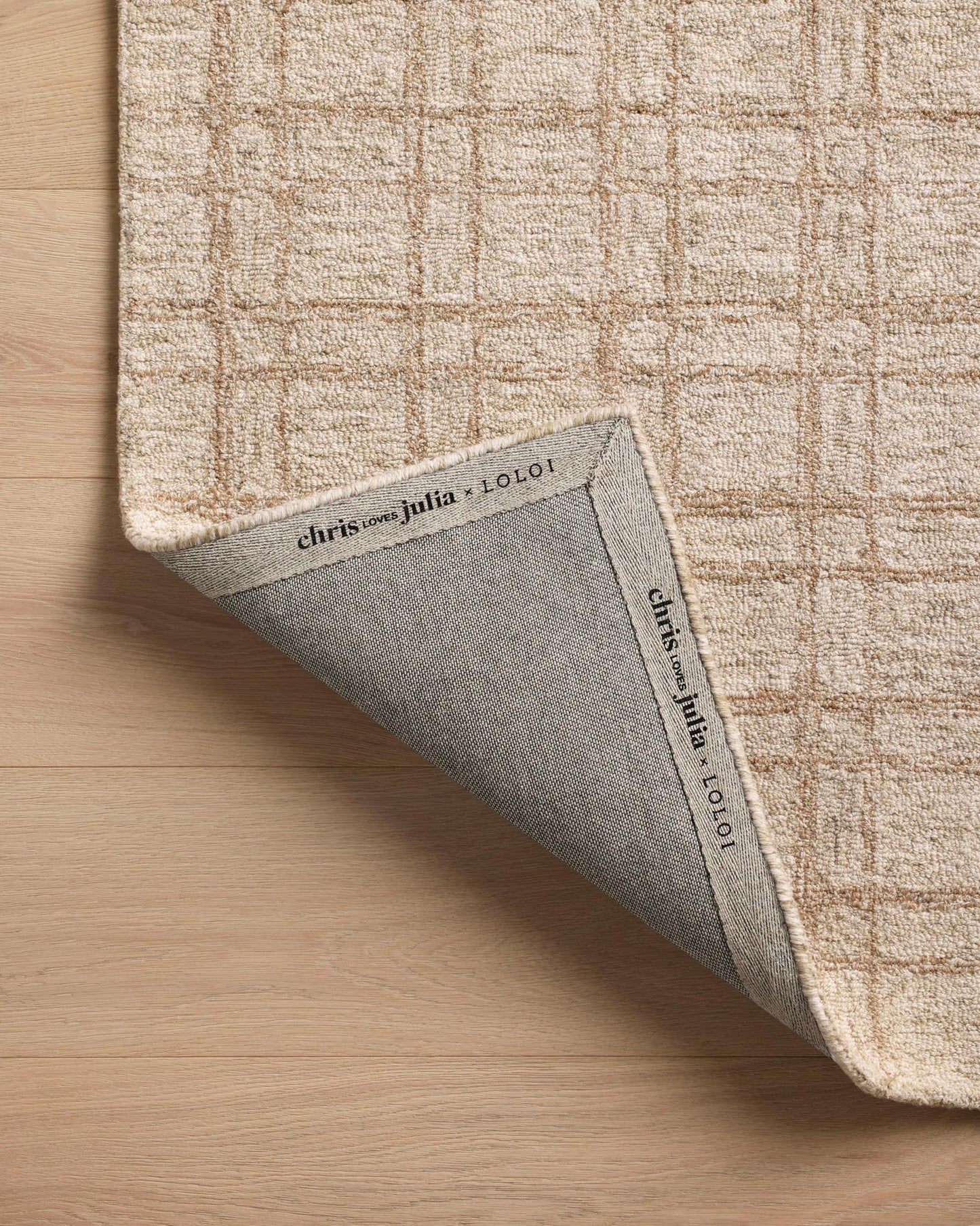 Loloi Chris Loves Julia Polly Collection POL-10 Khaki/Sand 8'-6" x 11'-6" Area Rug