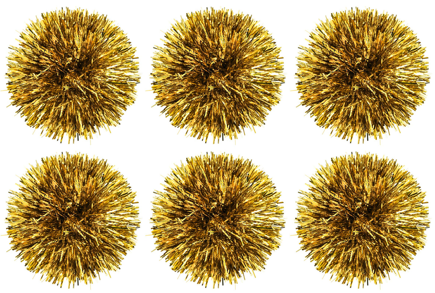 CT CRAFT LLC 4" Length, 6 Count Self-Adhesive Tinsel Bows Gift Wrap Accessory - Gold