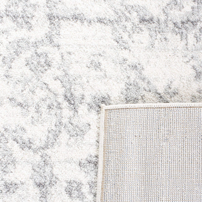 SAFAVIEH Madison Collection Area Rug - 10' x 14', Silver & Ivory, Snowflake Medallion Distressed Design, Non-Shedding & Easy Care, Ideal for High Traffic Areas in Living Room, Bedroom (MAD603G)