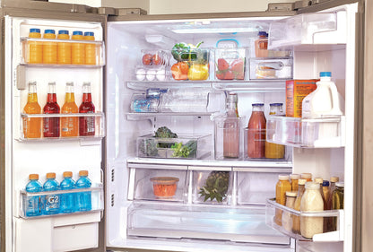 iDesign Clear Plastic Egg Holder for Fridge with Lid - 21 Egg Storage Container Organizer Bin