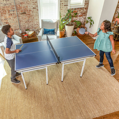 STIGA Space Saver - Mid-Size Portable Table Tennis Table - Compact Storage Fits in Most Closets – Includes Ping-Pong Net & Post - No Assembly Required