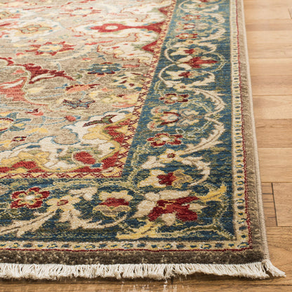 SAFAVIEH Area Rug 8x10 - Kashan Collection - Large - Taupe & Blue, Traditional Oriental Design, Non-Shedding & Easy Cleaning, Ideal for Living Room, Bedroom, Office, Dining Space (KSN307E)